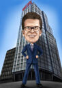Cadeau de caricature pour anniversaire de travail