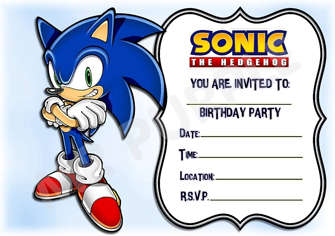 2. Invitaciones de cumpleaños de Sonic-0