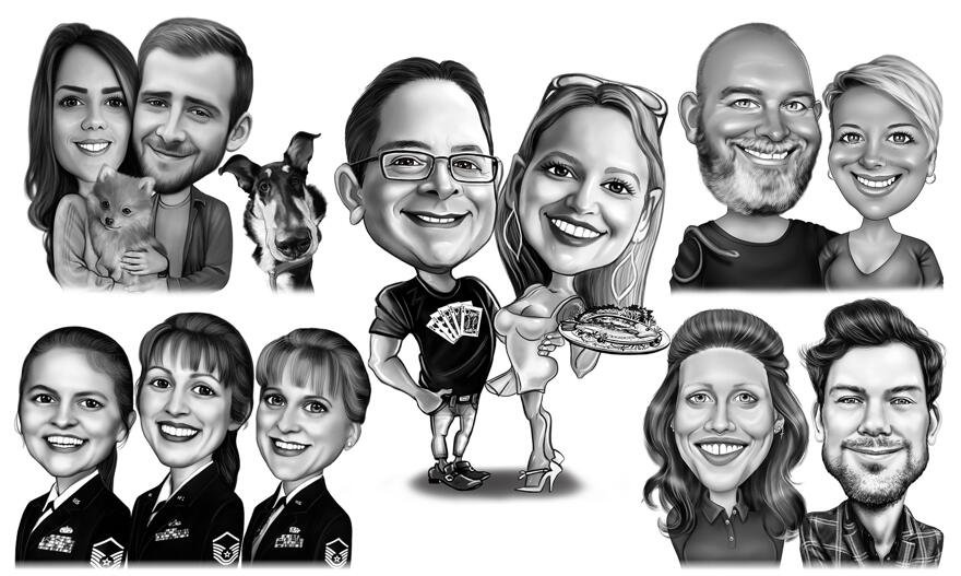Black and White Caricature