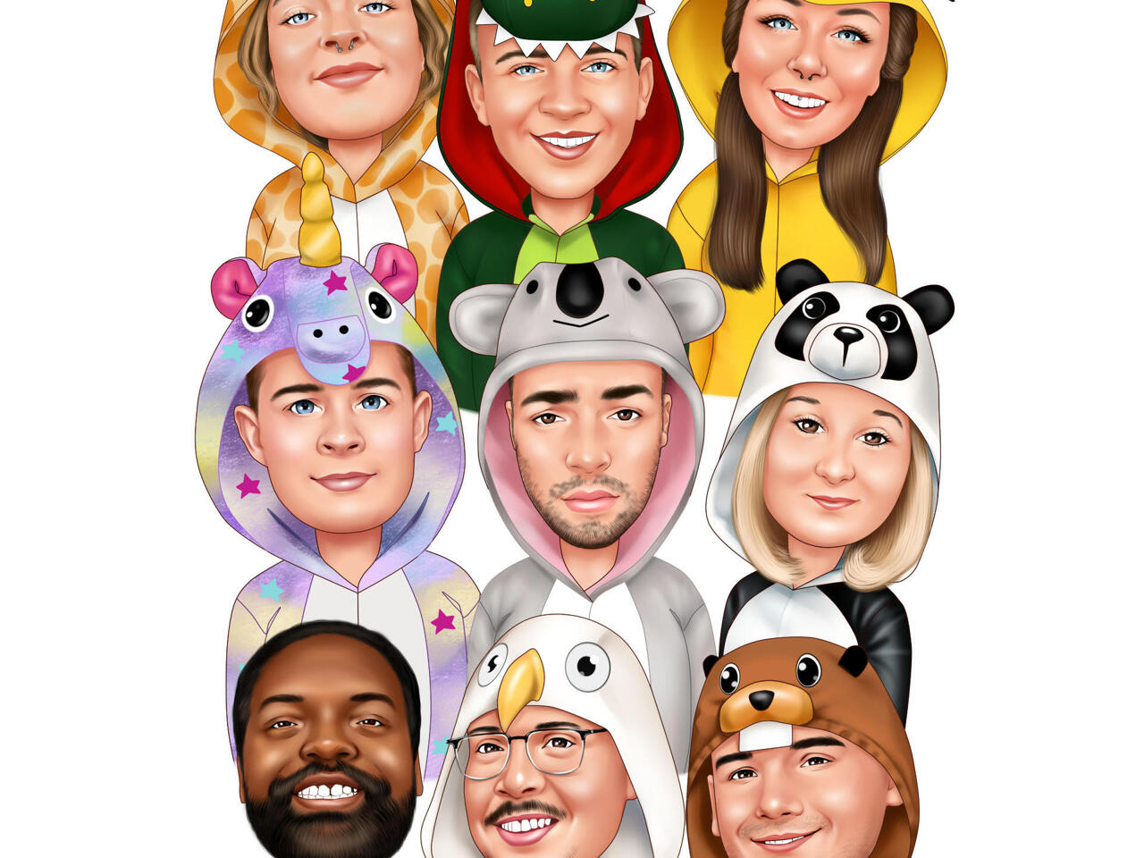 Online friends Customizable Cartoon Illustrations