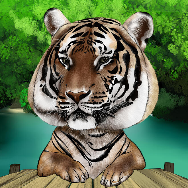 Caricature de tigre