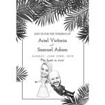 Funny Wedding Couple Invitation in Black and White
