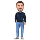 Caricature d'un homme en pied à partir d'une photo