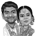Pareja de boda india tradicional