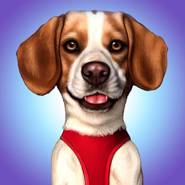 Karikatuur van een beagle