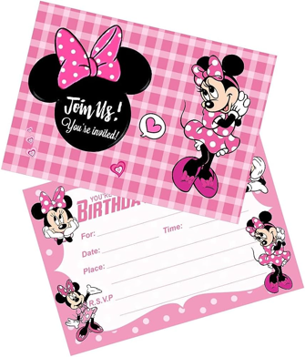 8. Minnie Mouse Verjaardagsuitnodigingen-0