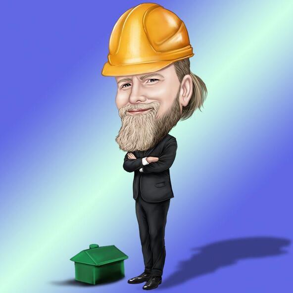 Карикатура строителя