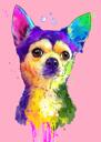 Akvarel portrét Chihuahua
