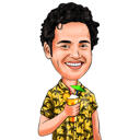 Imagini de caricatură desenate în stil hawaian personalizat