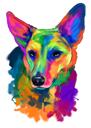 Basenji Caricature: Watercolor Portrait from Photos