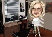 Full Body Hairdresser Caricature