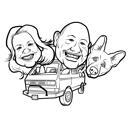 Dibujo de esquema de pareja