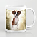 Caricature de chien sur une tasse