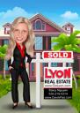 Custom Realtor Caricature Drawing