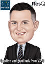 Employee Caricature with Company Logo