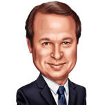 Desenho animado de empresário em estilo colorido