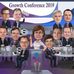 Good Bye Group Caricature Drawing Gift