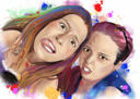 Custom+Rainbow+Human+Portrait+from+Photos+with+Watercolor+Style+Splashes