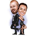 Caricatura personalizada de casal Sr. e Sra.