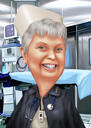 Mother's Day Professions Cartoon Drawing in Digital Colored Style