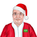 Santa-Porträt-Zeichnung