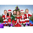 Custom Happy New Year Caricature Holiday Card