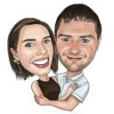 Caricatura de casal a partir de foto