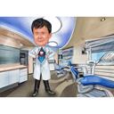 Caricatură cadou dentist din fotografie