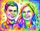 Couple+Engagement+Caricature+with+Custom+Background