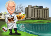 Custom Retirement Doctor Caricature Gift