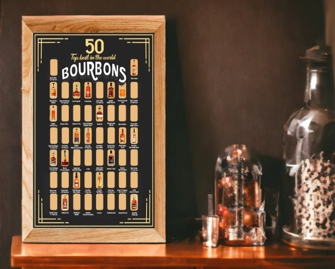 7. Pro tátu, který je nadšencem do bourbonu - plakát The Ultimate Bourbon Bucket List.-0
