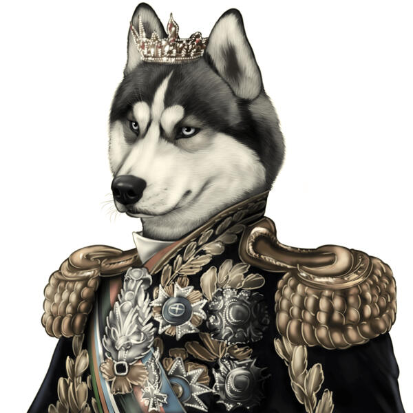 Kuninkaallisen koiran muotokuva
