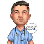 Arzt-Cartoon mit Sprechblase
