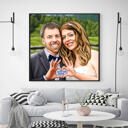 Romantic Caricature on Canvas for Valentines Day
