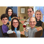 Thanksgiving middag familj porträtt