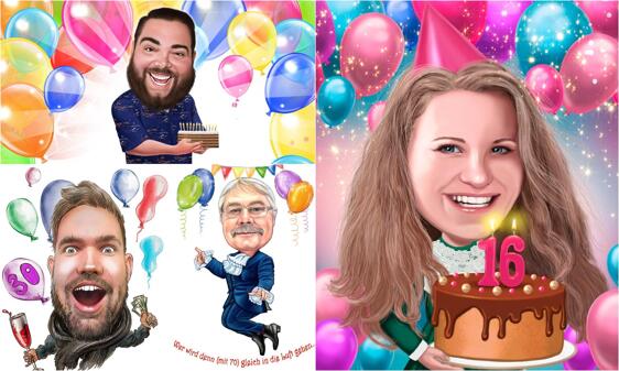 Caricatura di compleanno