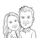 Couple Outline Drawing