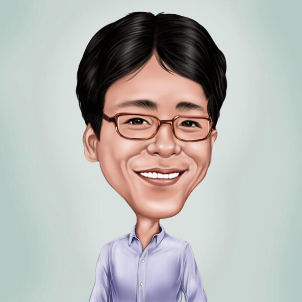 Retrato de caricatura japonesa