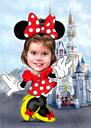 Dibujo infantil como personaje de dibujos animados