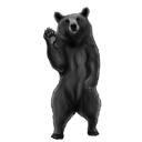Карикатура на медведя: черно-белый стиль