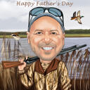 Hunter Caricature Drawing – Father's Day Gift