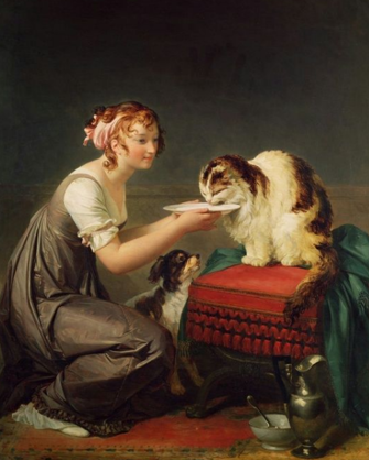 20. "Kattens lunch" av Marguerite Gérard (slutet av 1700-talet – början av 1800-talet)-0