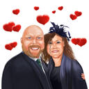 Portret memorial al cuplului iubit în stil color din fotografii