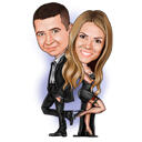 Caricatura personalizada de casal Sr. e Sra.