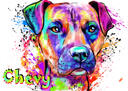 Peinture+de+portrait+de+chat+personnalis%C3%A9+dans+un+style+aquarelle+avec+fond