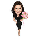 Caricature de femme à partir d'une photo