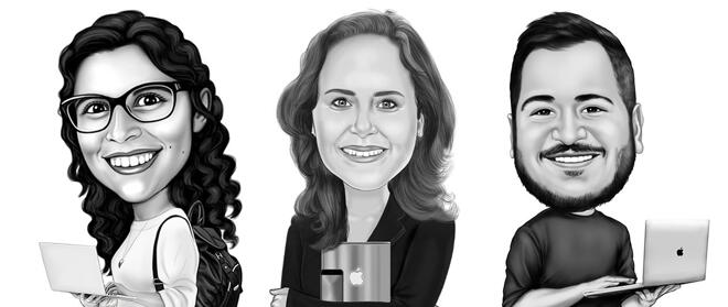 Caricatura de computadora portátil