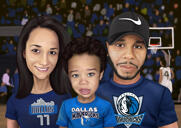 Realistic Family Caricature Portrait