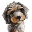 Tierkarikatur: Hundekarikaturporträt