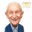Grandfather Cartoon Drawing in Colored Style from Photo